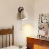 yellow travertine walnut pivoting wall sconce