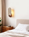 yellow travertine walnut wall sconce 10