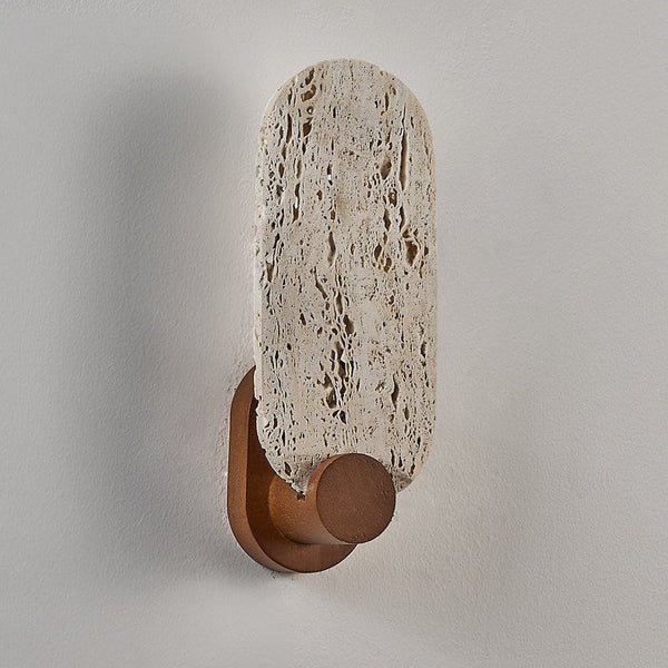 yellow travertine walnut wall sconce 10