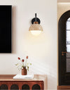 yellow travertine walnut wall sconce 3
