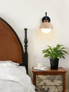 yellow travertine walnut wall sconce 3