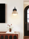 yellow travertine walnut wall sconce 3