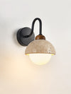 yellow travertine walnut wall sconce 3