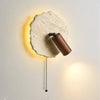 yellow travertine walnut wall sconce 6