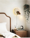 yellow travertine walnut wall sconce 6