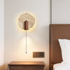 yellow travertine walnut wall sconce 6