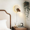 yellow travertine walnut wall sconce 6