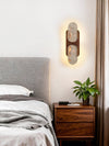yellow travertine walnut wall sconce 8