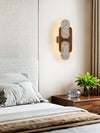 yellow travertine walnut wall sconce 8
