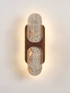 yellow travertine walnut wall sconce 8