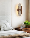 yellow travertine walnut wall sconce 8