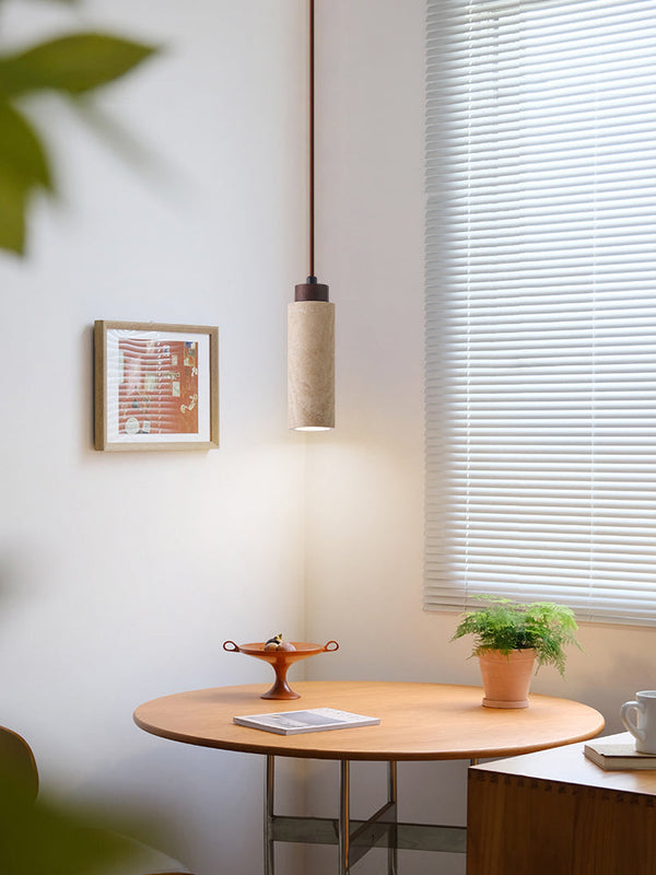 yellow travertine wood chandelier