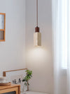 yellow travertine wood chandelier