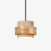 yellow travertine wood cylinder pendant light 2