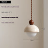 yellow travertine wood hemispherical small chandelier bedroom