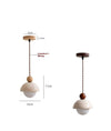 yellow travertine wood hemispherical small chandelier bedroom