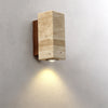 yellow travertine wood wall sconce 3
