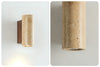 yellow travertine wood wall sconce 3