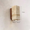 yellow travertine wood wall sconce 3