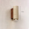 yellow travertine wood wall sconce 3