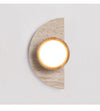 yellow travertine wood wall sconce
