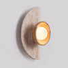 yellow travertine wood wall sconce