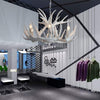 Vintage Antler Chandelier With Candle Lights 4 6 8 Lights