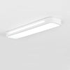19 In W 1 Light Long Oval Led Flush Mount Minimalist Rectangular Ceiling Light