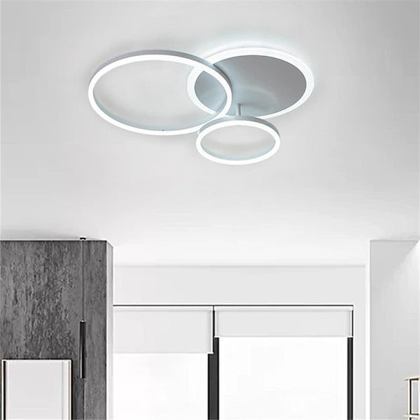 3 Layers Led Modern Circle Flush Mount Light 3 Color Dimmable 26X20