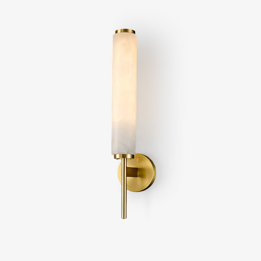 Brass wall sconce with white alabaster shade from the LampCozy Brindisi collection