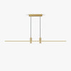 Modern minimalist linear LED pendant light for dining room and living room
