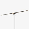 Minimalist linear LED wall sconce with black body and white shade