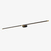 Minimalist linear LED wall light with black metal body and white diffuser