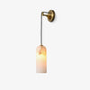 Modern alabaster and brass wall sconce