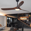Retro Solid Wood Frequency Conversion Silent Dimming Ceiling Fan With Lights