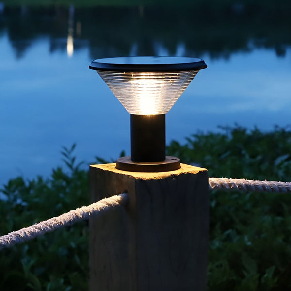 Circular Waterproof Solar Fence Post Lights