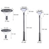 1 Light Black Outdoor Led Solar Lamp Post And Pole Street Light