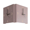 Square Metal Silent Backlit Led Corner Wall Clock Modern Wall Decor