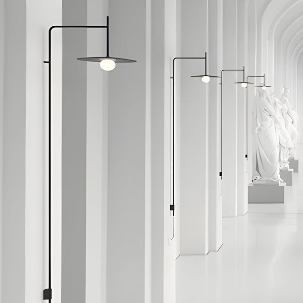 Minimalist Metal Long Pole Arm Tempo Led Wall Sconce