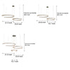 Modern Circular 2 3 Light C Shape Suspension Ceiling Lamp