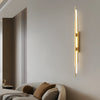 Long Strips Grille Iron Acrylic Simple Modern Led Wall Light Fixture