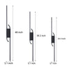 Minimalist Long Strip Aluminum Led Black Nordic Wall Lights Indoor