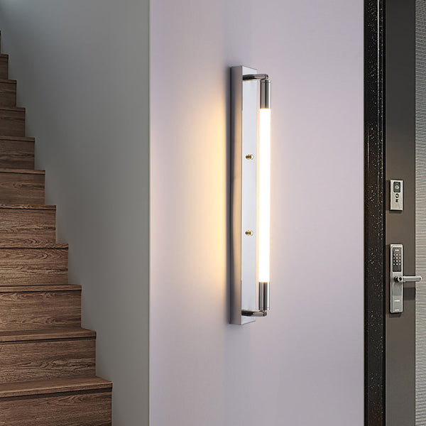 19 68 Acrylic Tube 1 Light Led Wall Lights Indoor Black Gold Chrome Base