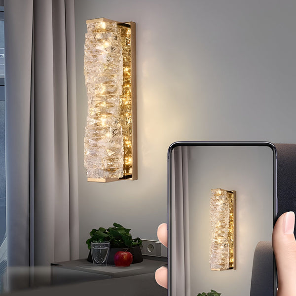 Creative Crystal Three Color Light Led Modern Wall Sconce Lighting Wall Lamp