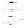 Double Wavy Hanging Ceiling Lamp Ha077473