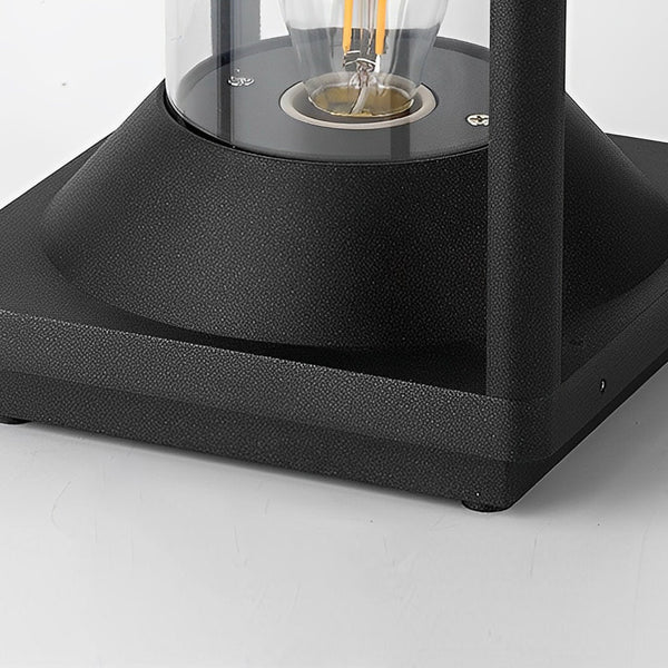 Square Minimalist Solar Fence Post Light Ha080736