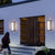 Rectangle Led Waterproof Motion Sensor Black Modern Wall Sconce