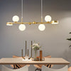 6 8 Light 3Step Dimming Glass Ball Led Long Dining Room Chandelier
