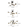 Modern 4 6 8 Light Led Dimmable Sputnik Chandelier