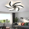 Flower Shaped Three Step Dimming Led Nordic Ceiling Fan Lights